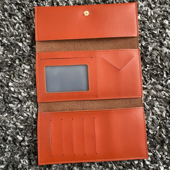 Burnt Orange Vegan Wallet - Picture 4 of 13